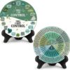2 Pcs Things I Can Control Therapy Office Desk Decor Feelings Wheel Chart Calming Emotions Wheel Poster Mental Health Feelings Psychology Decor for Home Office Counselor Women Men(Greenery)