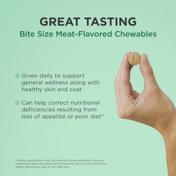 Pet-Tabs Multivitamin and Mineral Supplement for Dogs, Chewable Tablet, 60 Count Bottle