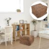 STOBAZA Footstool Cotton Yoga Sitting Cushion Farmhouse Pouf Cozy Japanese Cushion Hyacinth Square Pouf Footrest