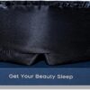 Fleur&Yang Silk Sleep Mask, Adjustable Blackout Sleeping Mask for Men Women, Soft Breathable 100% Mulberry Silk Fabric, Cooling Eye Cover Blindfold for DeepSleep or Meditation(Peaceful Black)