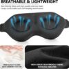 Sleep Mask Blackout for Men Women - Eyelash Friendly Eye Masks for Sleep Airplane Travel Accessories as Gifts Sleeping Mask with Soft Breathable Zero Eye Pressure for Travel Yoga Nap Meditation