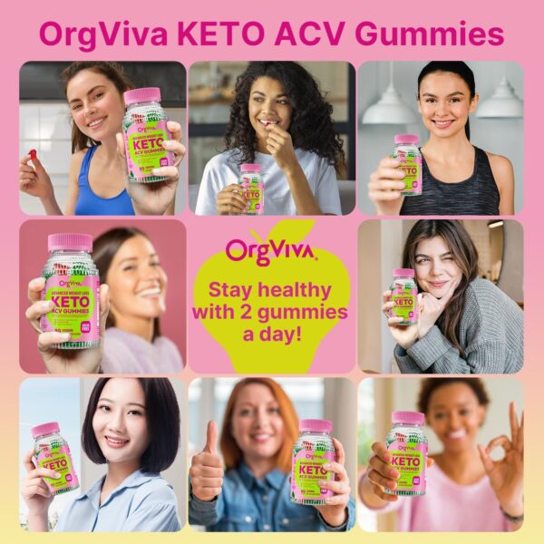 Keto Acv Gummies for Advanced Weight Loss, Apple Cider Vinegar Supplement with B12 - Gluten-Free, Vegan, Boost Metabolism and Energy, Support Digestive Health