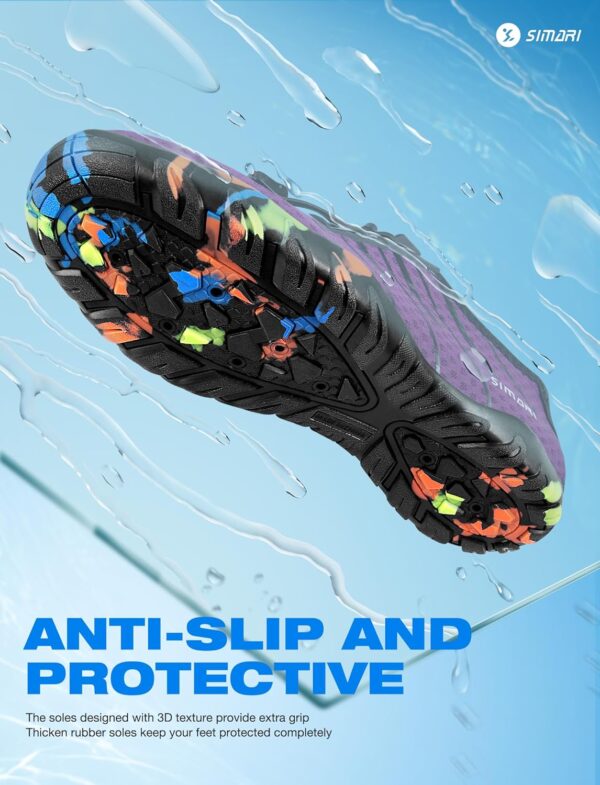 SIMARI Water Shoes for Women Men Barefoot Breathable Quick-Dry Aqua Sports Beach River Hiking Athletic Swim Surf Pool Diving Camping Must Haves Outdoor Gear