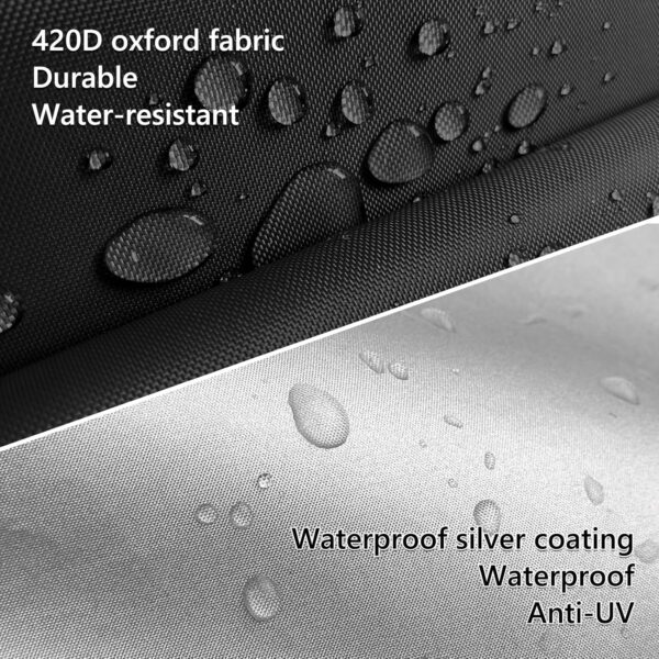 Rowing Machine Cover Fitness Equipment Cover Peotection for Sports Equipment Indoor or Outdoor Use 95" L x 24" W x 40" H Black