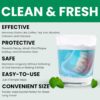 Protech Denture Cleaner 7g (3-Month Supply) Denture Cleanser Foils for Retainers, Nightguards, Mouthguards, and Dentures, Nicotine, Coffee and Iron Cleaning Foils, No Tablets, Long Lasting Packets