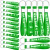 100 Pcs Mental Health Awareness Silicone Keychain Gifts Green Awareness Ribbon Green Mental Faith Courage Hope Keychain for Adult Man Woman Gift