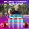 Keto ACV Gummies Advanced Weight Loss Belly Fat Burners Product Works Fast, ACV Keto Gummy Detox Cleanse Diet Apple Cider Vinegar Metabolism(60 Count)