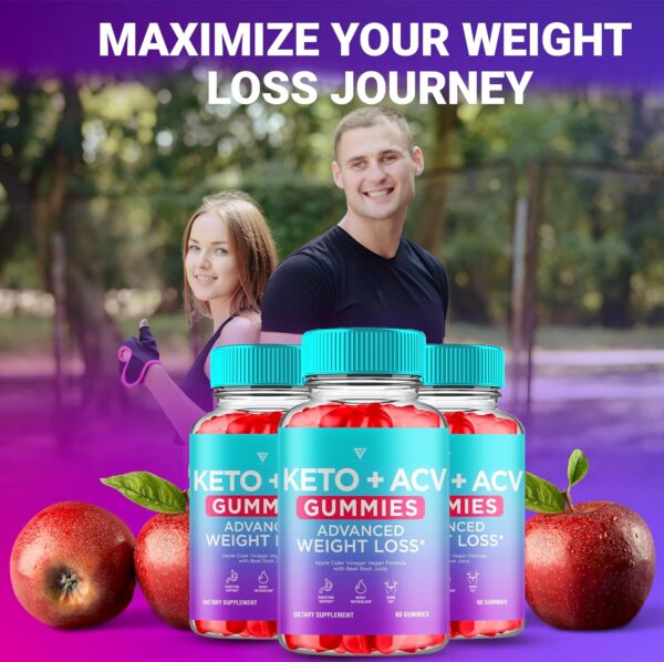 Keto ACV Gummies Advanced Weight Loss Belly Fat Burners Product Works Fast, ACV Keto Gummy Detox Cleanse Diet Apple Cider Vinegar Metabolism(60 Count)