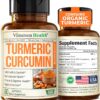 Turmeric Supplement - High Potency Turmeric Curcumin Supplement with 1200 mg Organic Tumeric and 95% Curcuminoids. Curcumin Supplements with Black Pepper for Immune & Joint Health. 60 Curcuma Capsules