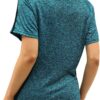 HOCOSIT Women's Workout Shirts Fast Dry Active Wear Yoga Top Sweat Wcking Clothes