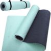COOLMOON Yoga Mat Non Slip, Anti-Tear 1/4 Thick TPE Yoga Mats for Women and Men, 72"x24" Exercise & Fitness Mat with Carrying Strap, Workout Mats for Yoga, Pilates and Floor Exercise
