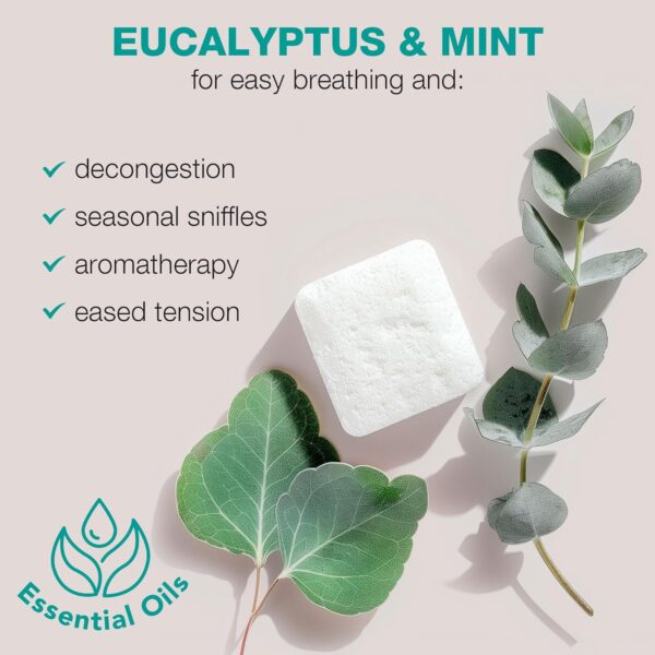Shower Steamers Aromatherapy - USA Made with Natural Ingredients & Eucalyptus Essential Oil, Large Shower Bombs for Cold and Flu, Valentines Day Gifts, Relaxation Spa Gifts for Women & Men