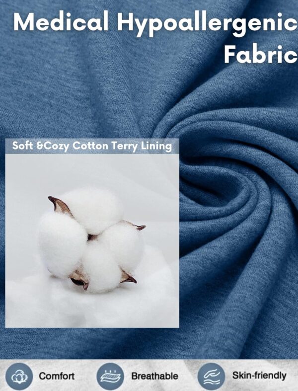 Deyeek Micro Fleece Post Shoulder Surgery Recovery Shirts For Men Chemo Port Access Shirt Snap Full Tear Away Long Sleeve