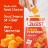 Quest Nutrition Cheese Crackers, Cheddar Blast, 10g Protein, 5g Net Carbs, 1g Sugar, Made with Real Cheese, 12 Packs (1.06 oz bags)