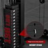 SunHome Multifunction Home Gym System Workout Station,Smith Machine with 138LB Weight Stack, Leg Press, LAT Station for Full Body Training