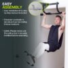 ProsourceFit Wall-Mounted Pull-Up / Chin-Up Bar, Heavy Duty 300 lb. Capacity, Black