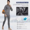 Men's Compression Base Layers Long Johns Winter Gear with Fleece Lined for Skiing