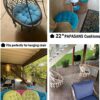 Tiita Floor Pillows Cushions Round Chair Cushion Outdoor Seat Pads for Sitting Meditation Yoga Living Room Sofa Balcony 22x22 Inch, Black