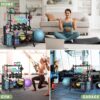Weight Rack for Dumbbells, Dumbbell Rack Home Gym Storage Stand for Yoga Mat Kettlebells and Strength Training Fitness Equipment, Weight Holder Rack for Dumbbells with Wheels