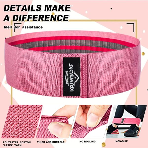 Fabric Resistance Bands for Working Out, 3Pack or 6Pack Non-Slip Exercise Bands for Women and Men, Fabric Booty Bands for Home, Exercise Fitness, Pilates, Stretching