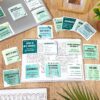 300 Pcs Mental Health Stickers Reminder Decals Laptop Water Bottle Positive Waterproof Stickers Psychology Affirmations Feelings Mental Health Decor for Adult(Green Series)