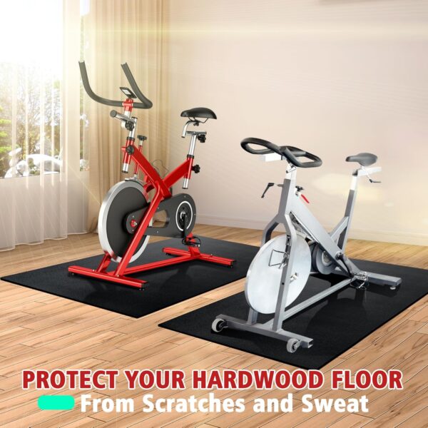 Peloton Bike Mat | 6mm Thickness, 36" x 72" Exercise Bike Mat/Treadmill Mat for Hardwood Floors or Carpet, Non-Slip Sweat-Proof Exercise Equipment Mat for Bike Trainer/Stationary Spin Bike