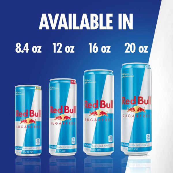 Red Bull Sugar Free Energy Drink with 151mg Caffeine plus Taurine & B Vitamins, 16 Fl Oz, Pack of 12 Cans
