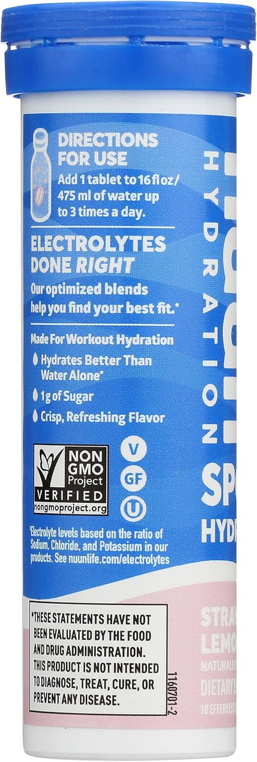 Nuun Hydration Strawberry Lemonade, 10 Tablets