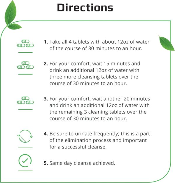 Herbal Clean - QTabs Same-Day Detox, Portable and Discreet, 10 Tablets