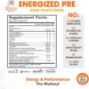 Genius Energized Pre Workout Powder, Sour Peach Rings - Caffeine Infused Pre-Workout Booster Supplement with Beta Alanine & Alpha GPC - No Artificial Sweetener or Dyes – 200mg Caffeine