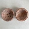 9 Holes Handmade Natural Marble Round Incense Burner Holder for Meditation Decorative Room/Kitchen/Coffee Shop (Red Travertine)