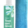 ASUTRA Yoga Mat Cleaner Spray (Energizing Peppermint), 4 fl oz - No Slippery Residue, Organic Essential Oils, Deep-Cleansing for Fitness Gear & Gym Equipment, Microfiber Towel Included