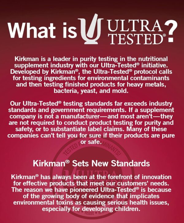 Kirkman - Advanced Adult Multivitamin & Mineral with 5-MTHF - 180 Capsules - Potent Broad Spectrum Vitamin/Mineral Supplement - Supports Cell Turnover - Hypoallergenic