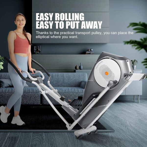 ANCHEER Elliptical Machine, Elliptical Exercise Machine with Hyper-Quiet Magnetic Driving System, Elliptical Trainer with 22 Resistance Levels, Workout Equipment Eliptical Home Gym