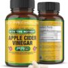 ACV Pro Apple Cider Vinegar Capsules Certified Organic with Mother ACV Pills Detox Cleanse Acid Reflux Relief Support Supplement Ginger Root Cayenne Pepper Powder