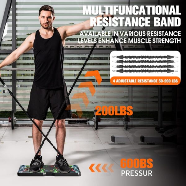 AERLANG Push Up Board, Portable Multi-Function Foldable 10 in 1 Push Up Bar, Push up Handles for Floor,Professional Push Up Strength Training Equipment