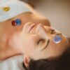 Chakra Stones 8 PCS Kit, Oval Shape, Tumbled & Polished, for Use in Grounding Balancing Soothing Meditation Reiki or as Worry Stones, Hot Spa Rock & Massage (8-pcs Chakra Stones)