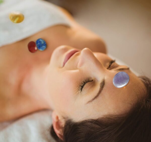 Chakra Stones 8 PCS Kit, Oval Shape, Tumbled & Polished, for Use in Grounding Balancing Soothing Meditation Reiki or as Worry Stones, Hot Spa Rock & Massage (8-pcs Chakra Stones)