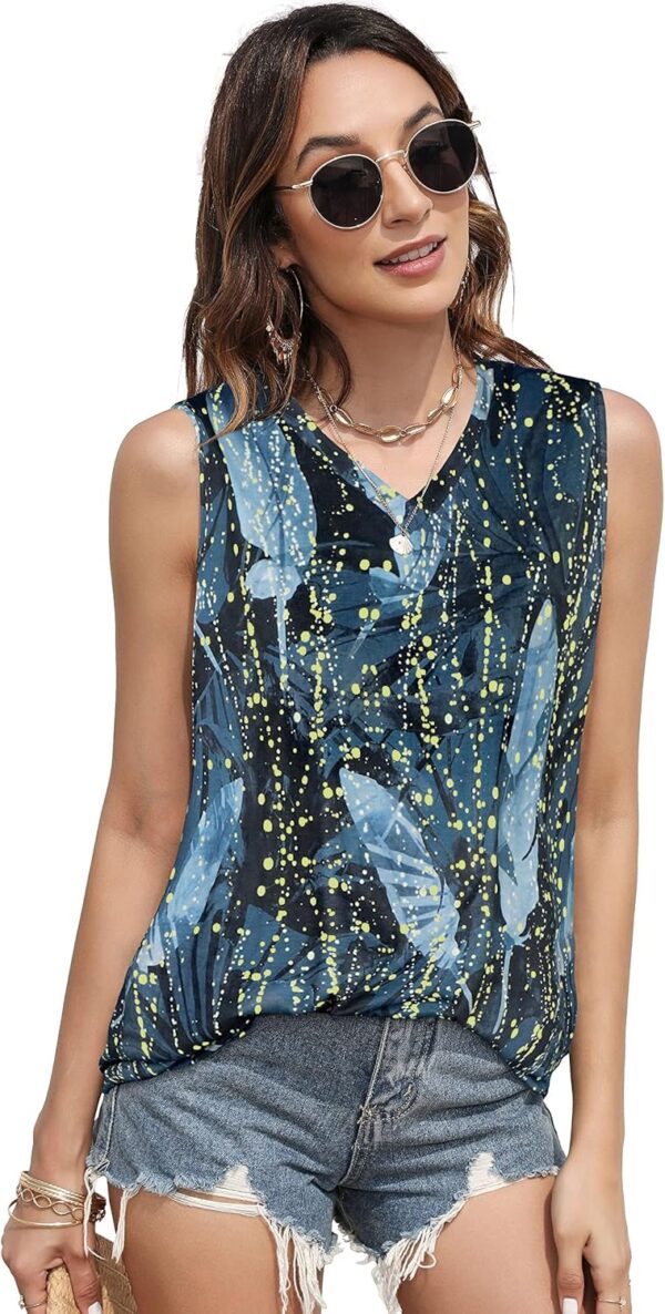 81BTrtEt3RL._AC_SL1500_.jpg Summer Tops for Women Sleeveless V Neck Tshirt Loose Fit Casual Tank Tunic Blouse