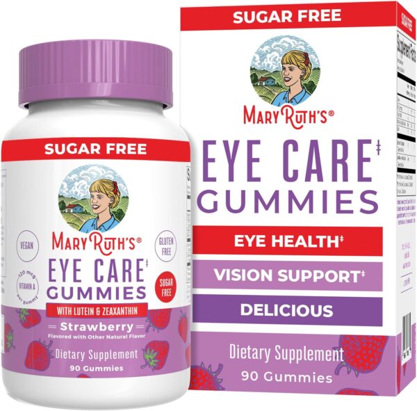 MaryRuth Organics Eye Care Gummies | Eye Health Vitamins for Adults and Kids | Lutein and Zeaxanthin Supplements | for Eyes | Vegan | Non-GMO | Gluten Free | 90 Count | 45 Day Supply