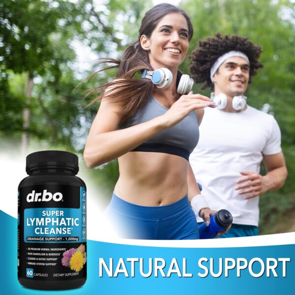 Lymphatic Drainage Supplements Pills - Lymphatic Support Total Herbal Cleanse Products Echinacea, Ginger, Dandelion, Red Root & Red Clover Supplement - Lymph Node Detox Cleanse Lymph System Drainage