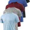 Xelky 4-5 Pack Men's Dry Fit T Shirt Moisture Wicking Athletic Tees Exercise Fitness Activewear Short Sleeves Gym Workout Top