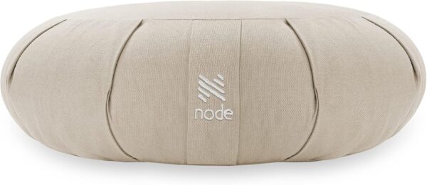 Zafu Meditation Cushion, 15" Round Buckwheat Yoga Pillow with Organic Cotton Cover