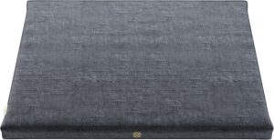 Mindful Modern Velvet Zabuton Meditation Mat | Large Rectangular Yoga Floor Cushion Pillow for Kneeling or Sitting Support | Removable Washable Cover | Perfect Zafu or Bench Complement | Color Grey