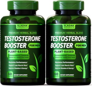 Testosterone Booster Supplement for Men - Male Enhancing Test Boost - Ashwagandha, L-Arginine, Tongkat Ali, Tribulus + More - Workout, Build Muscle, Strength, Energy & Performance - 2 Month Supply