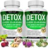 Detox Cleanse Liver Support & Repair Formula - Liver Cleanser Natural 5 Day Detox, Support Digestion System, Flush Toxins & Urinary Tract, Milk Thistle Extract 25+ Herbs, 60 Capsules, Toplux Nutrition