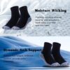 Kodal Copper Infused Quarter Socks Improve Foot Health Odor Control with Moisture Wicking Durable Comfortable Fit (4/5 Pairs)