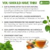 60 Bags - SIimming Detox Tea Caffeine Free - Herbal Tea with Chamomile, Hibiscus Tea & Ginger Root for Colon Cleanse – Natural Citrus & Cinnamon Herbal Tea for Digestive Health