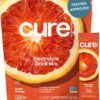 Cure Hydration | Plant-Based Electrolyte Drink Mix | No Added Sugar | FSA & HSA | Dehydration Relief Powder Made with Coconut Water | Non-GMO | Vegan | Pouch of 14 Packets - Blood Orange
