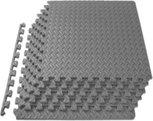 ProsourceFit Puzzle Exercise Mat ½ in, EVA Interlocking Foam Floor Tiles for Home Gym, Mat for Home Workout Equipment, Floor Padding for Kids, Brown, 24 in x 24 in x ½ in, 24 Sq Ft - 6 Tiles